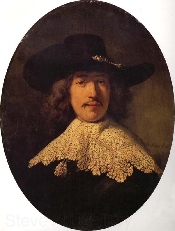 REMBRANDT Harmenszoon van Rijn Young Man With a Moustache France oil painting art